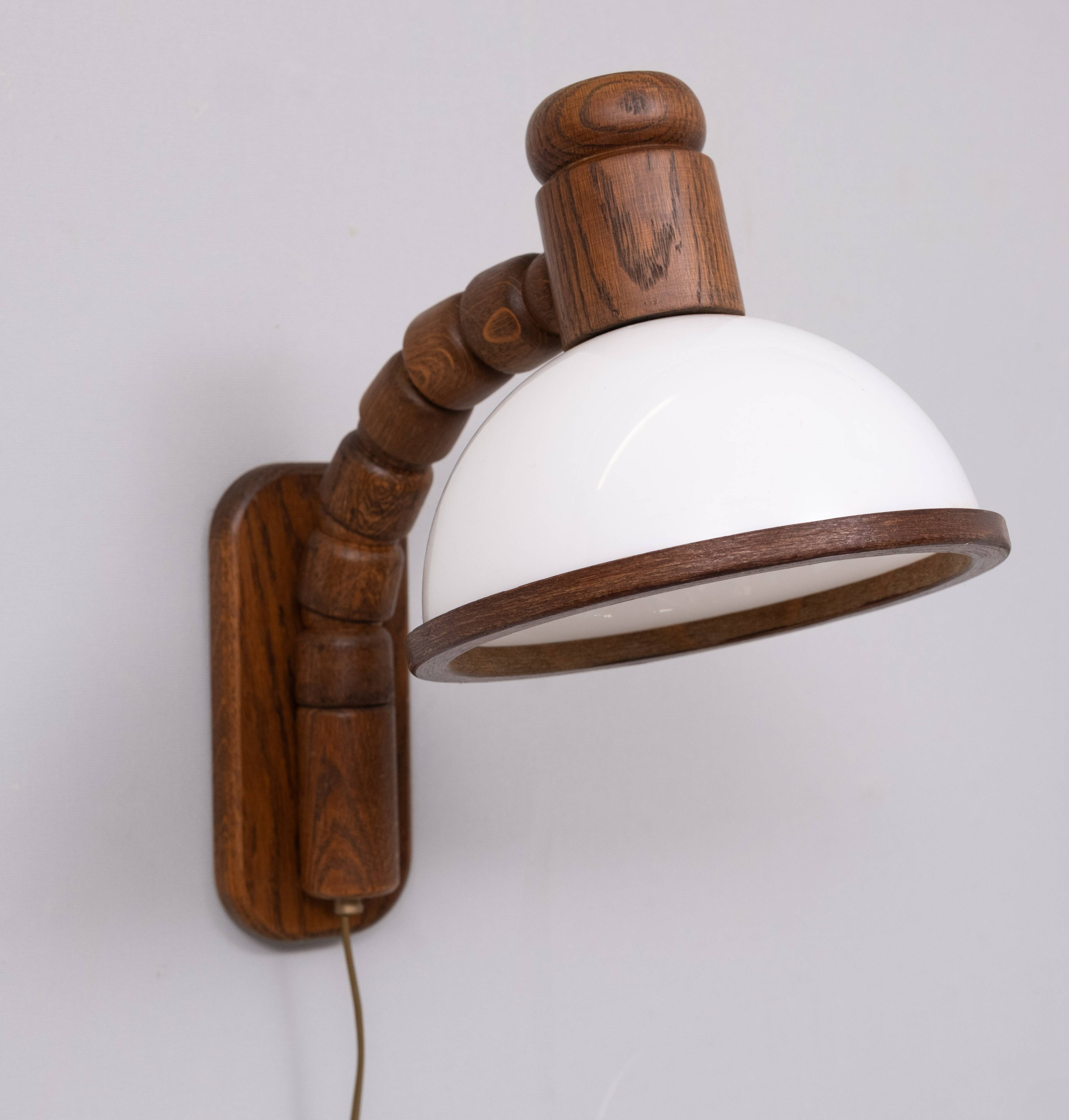 Steinhauer set Oak wood Wall lamps 1970s