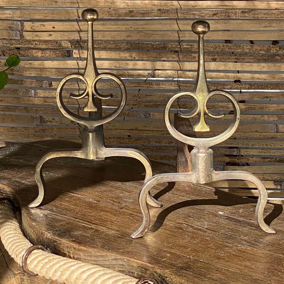 Pair of cast and bronze channels, early 20th