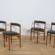 Mid century round extendable dining table and chairs from mcintosh, 1960s, set of 5