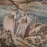 Old wall tapestry "Harbour Scene" The Woven Arts of France
