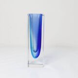 Sommerso Murano blue vase 1960