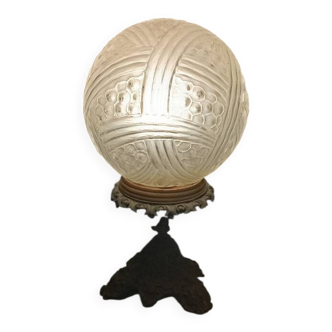 Pressed glass ball lamp 1930