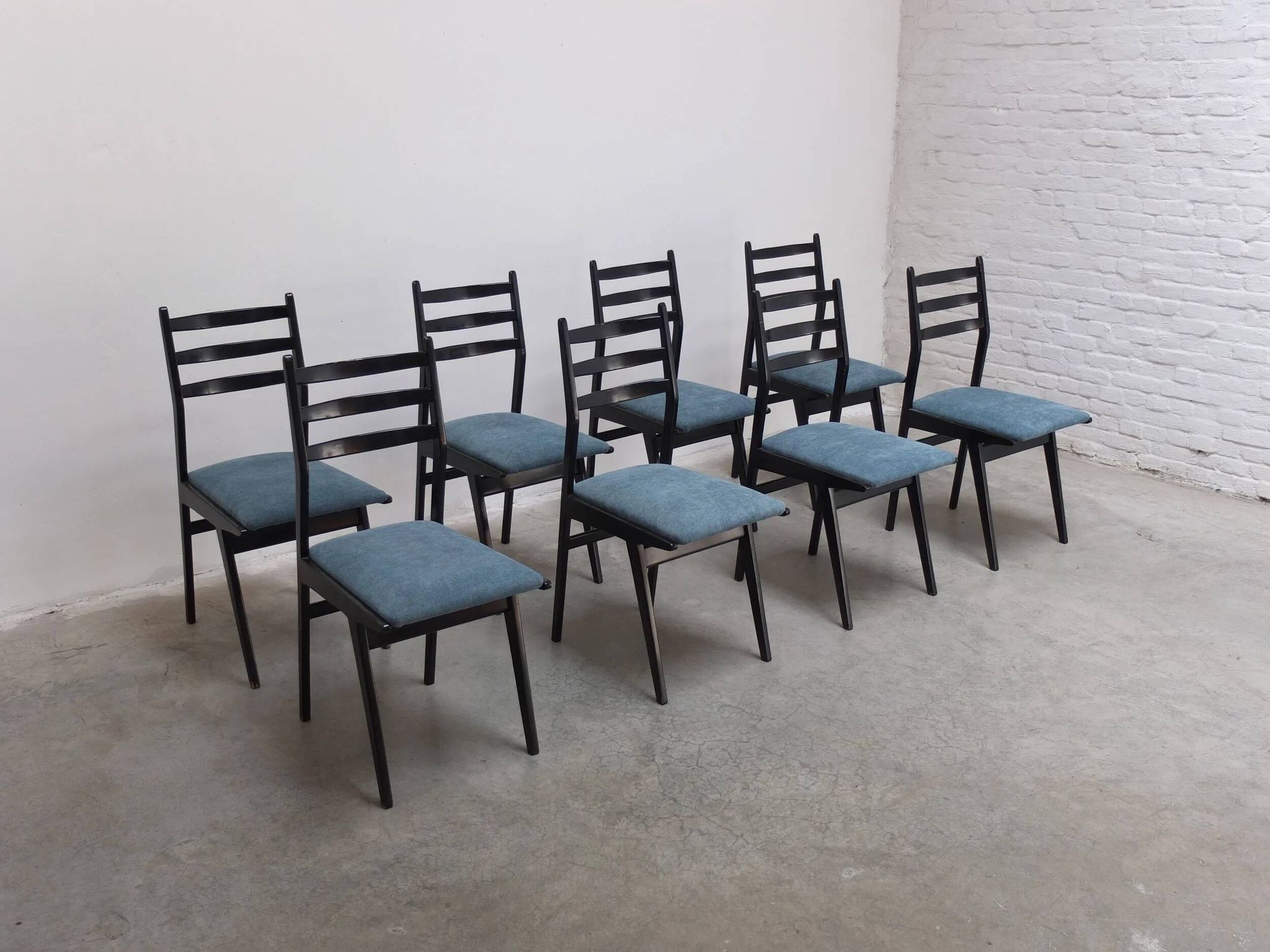 Set of 8 'S4' dining chairs by Alfred Hendrickx for Belform, 1950s