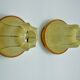 Pair of pear-shaped "cocoon" wall lights, resin and pine, Italy, 1970