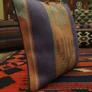 Housse de coussin Kilim rayé fait à la main 37x40cm