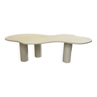 Waxed concrete coffee table