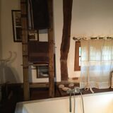 Raw wood farm ladder