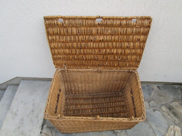Old wicker trunk