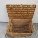 Old wicker trunk