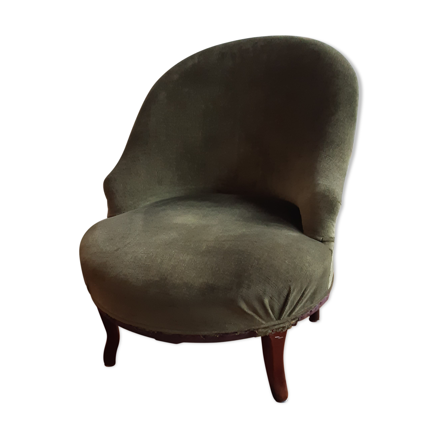 Fauteuil crapaud velours