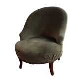 Fauteuil crapaud velours