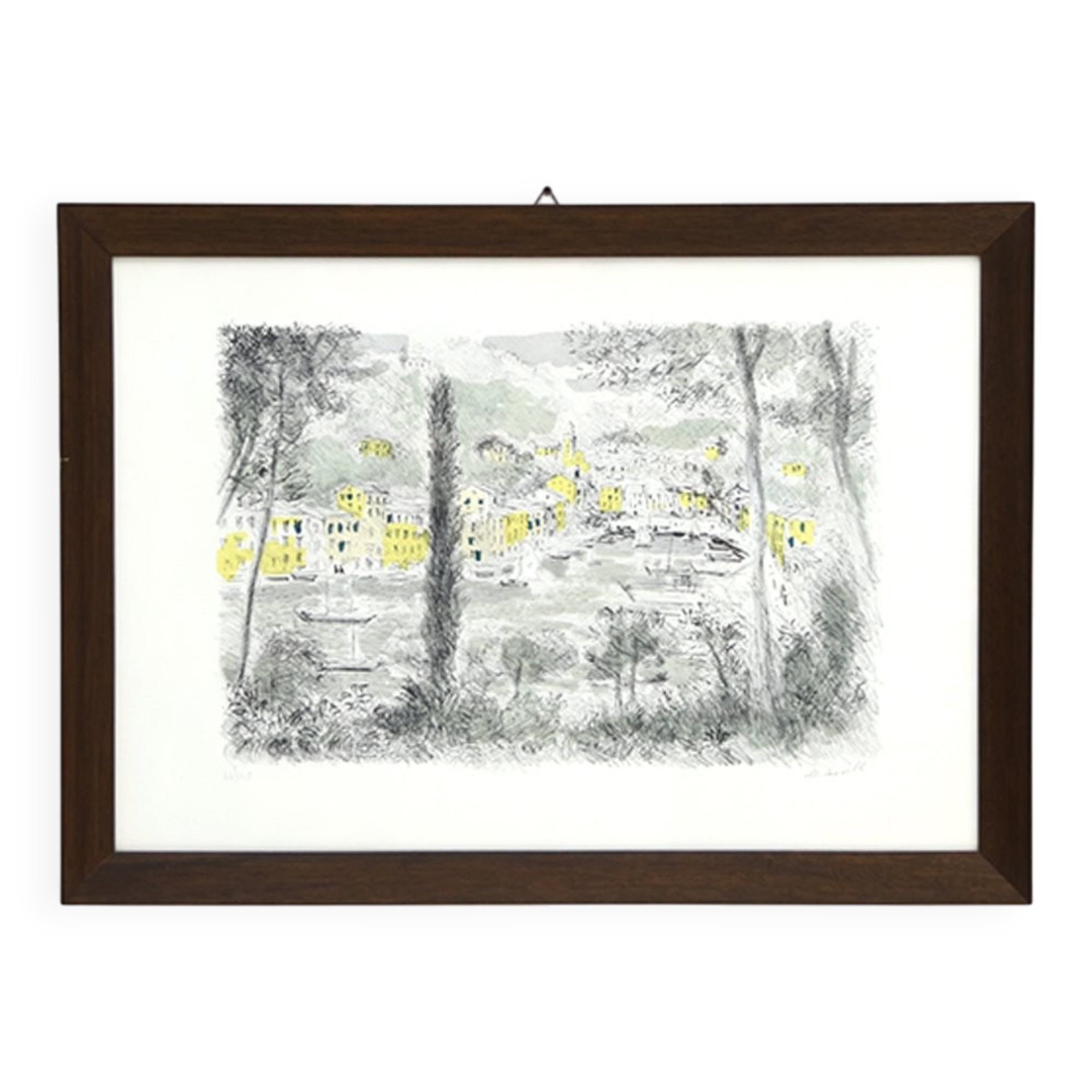 Michele Cascella, Portofino, 1960s, lithograph