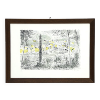 Michele Cascella, Portofino, 1960s, lithograph