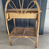 Pair of rattan bedside tables