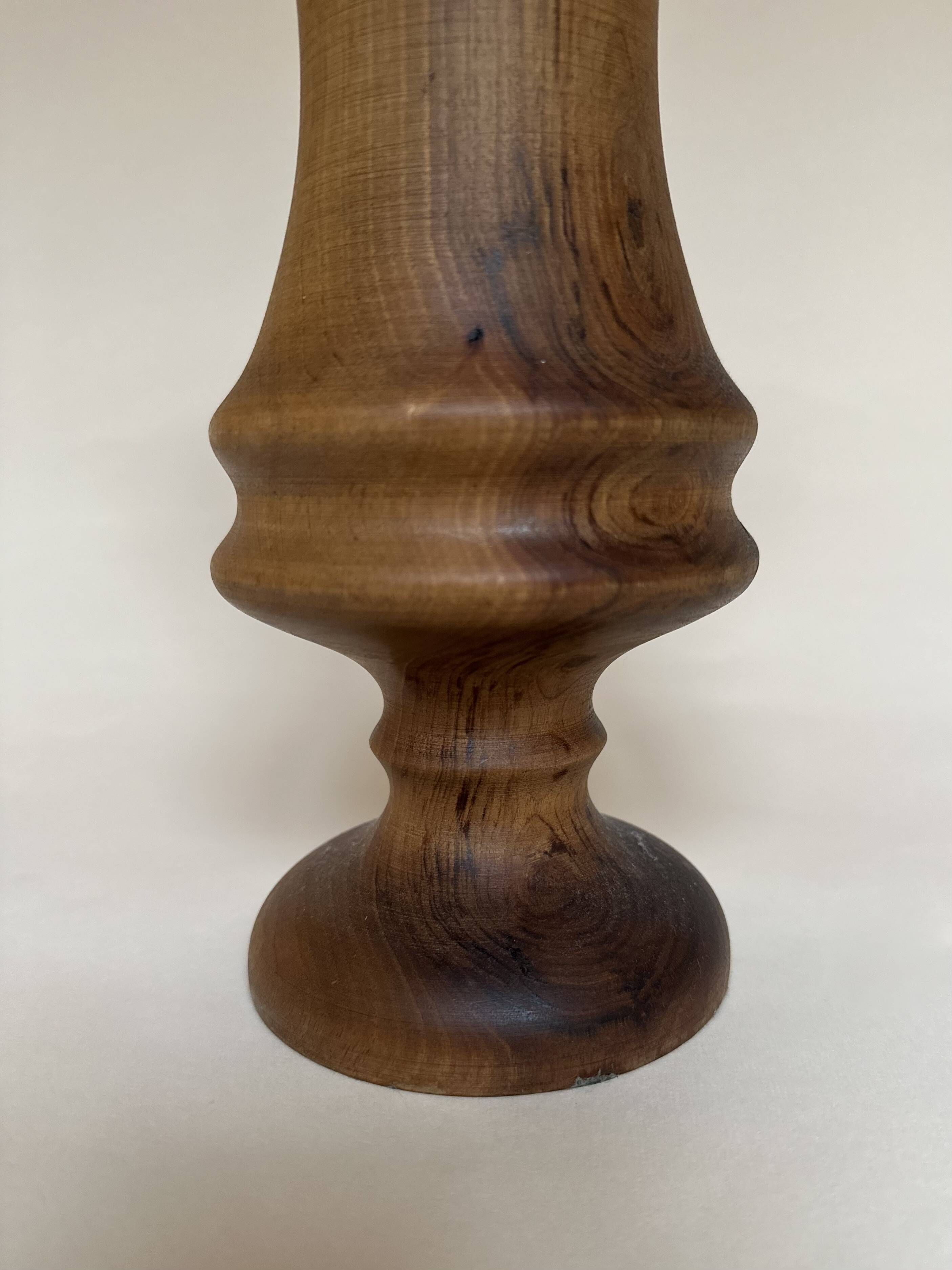Turned wooden vase