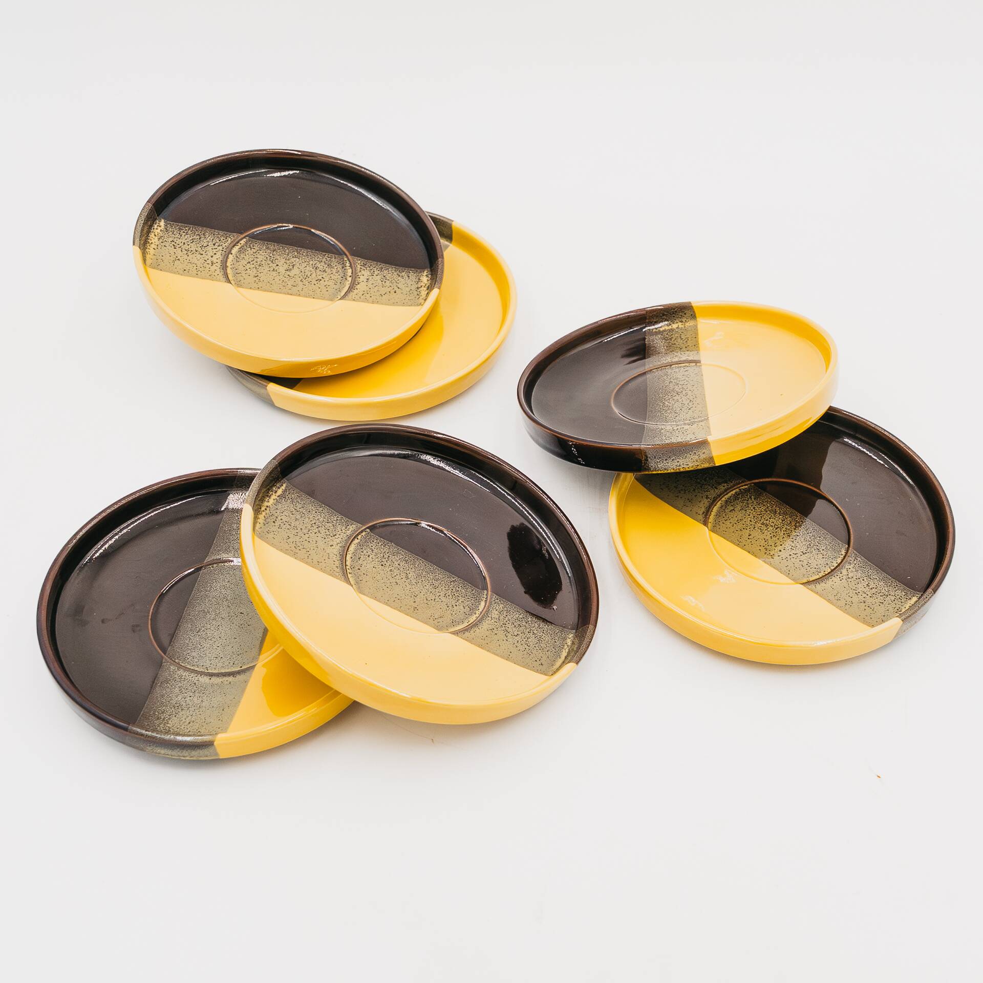Set Da Pranzo  Vintage In Ceramica Prod. SIC Design Space Age 6 Pcs
