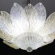 Charming Vintage Italian Murano Glass Amber and trasparent Ceiling Light