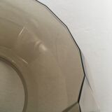 Smoked glass wall lamp or flush light by Hillebrand