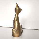Brass cat Ht 19cm