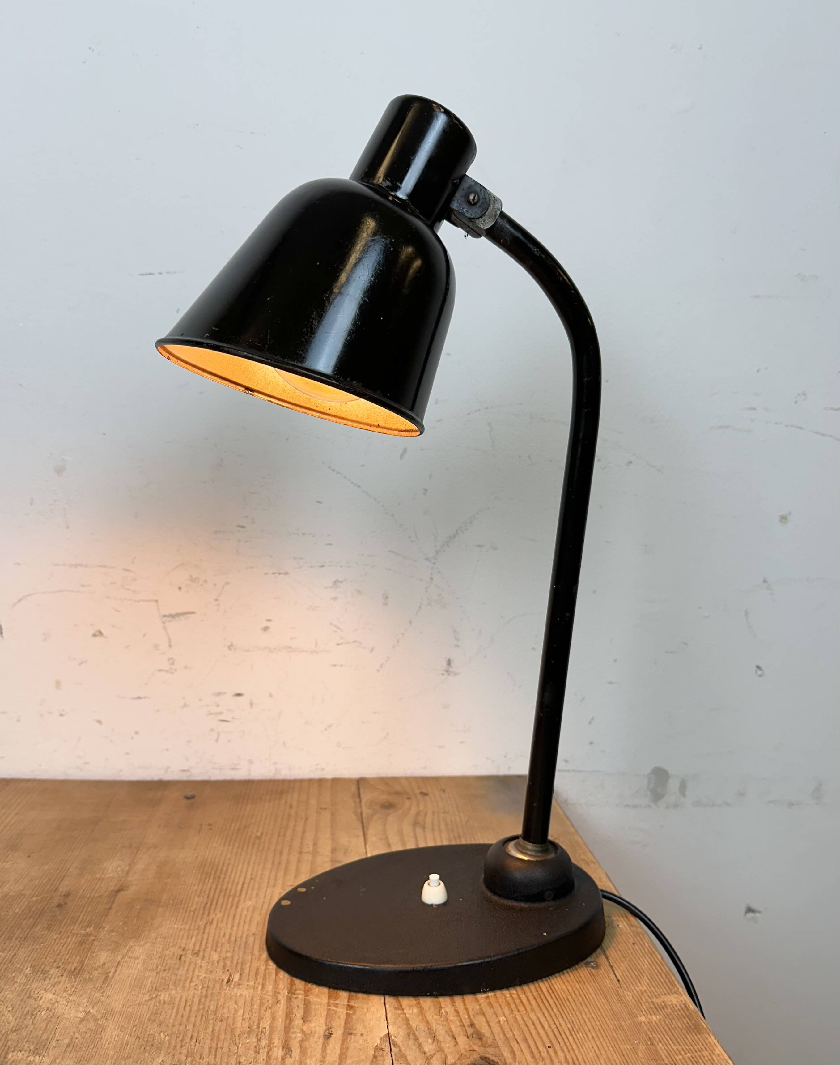 Vintage Black Table Lamp by Christian Dell for BUR Bunte & Remmler, 1930s