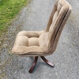 Set of 4 70s velvet bucket chairs