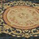 Handmade European Vintage Aubusson Kilim 274 cm x 375 cm