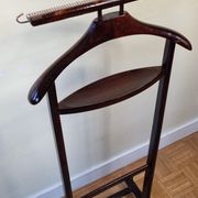 Varnished wood night valet, vintage, 50s-60s