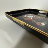 Vintage plastic tea tray  Peacock design