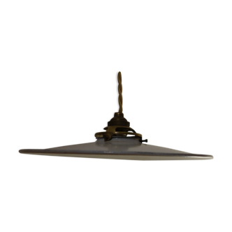 White enamelled hanging lamp