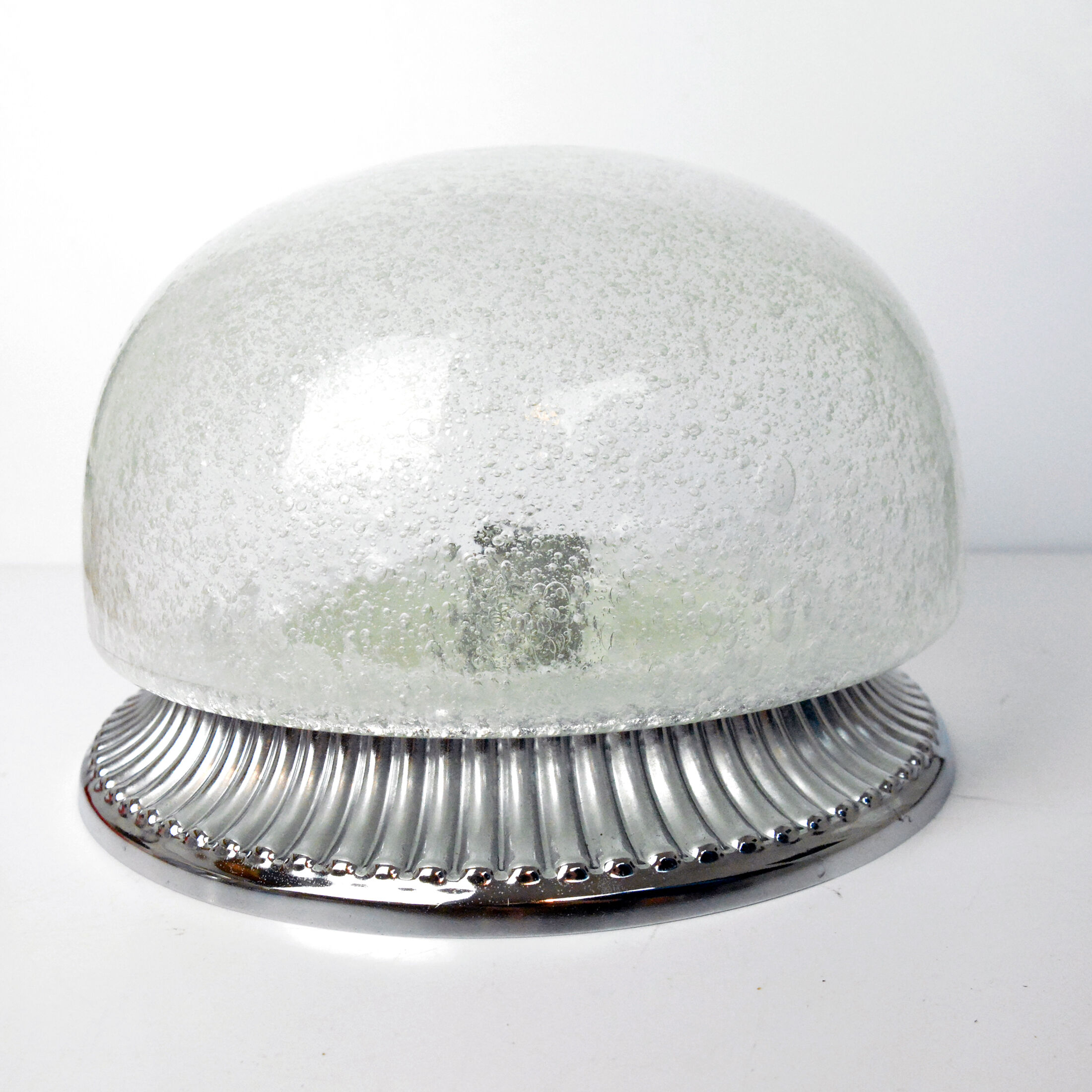 1970s modern large chrome plafond, Hillebrand, Germany
