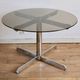 Glass and steel table attributed to Florence Knoll, Roche Bobois edition, 1970s.