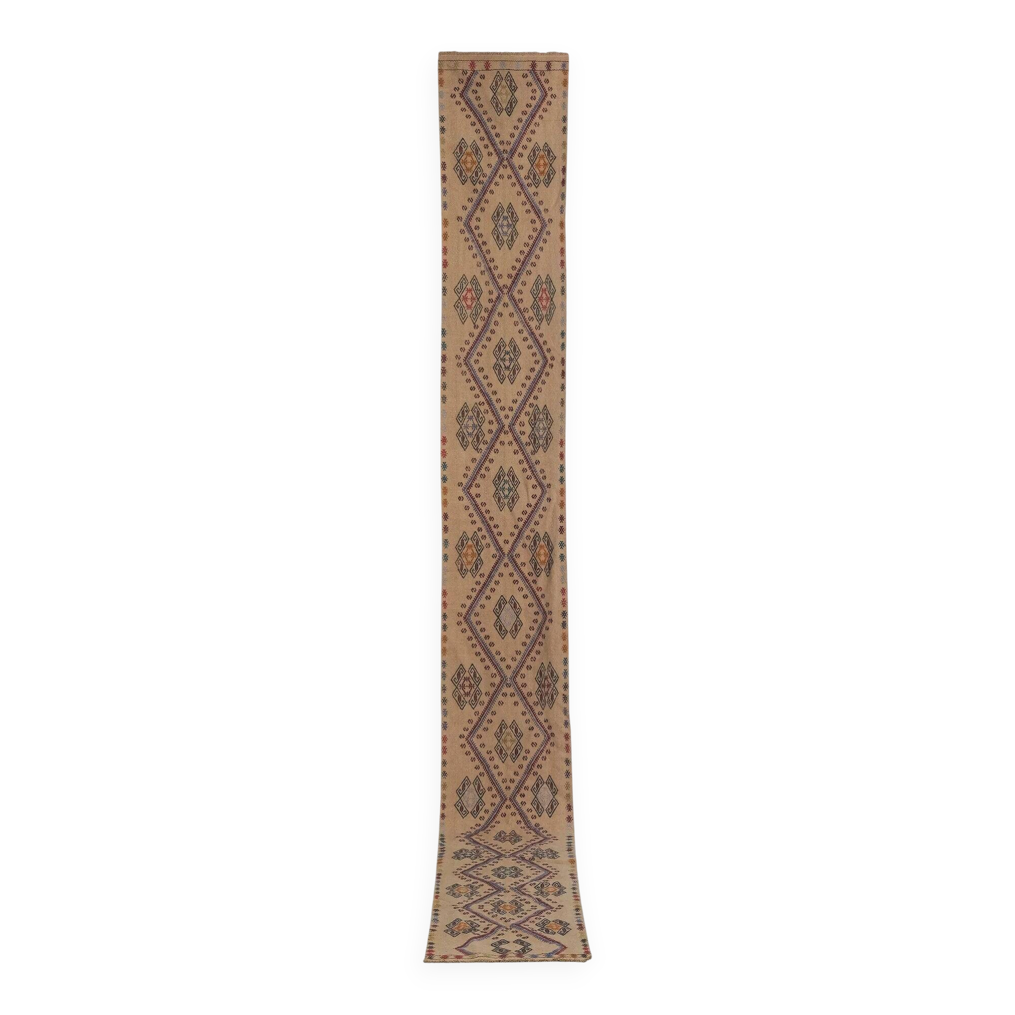 Vintage Turkish hallway rug 52x457 cm