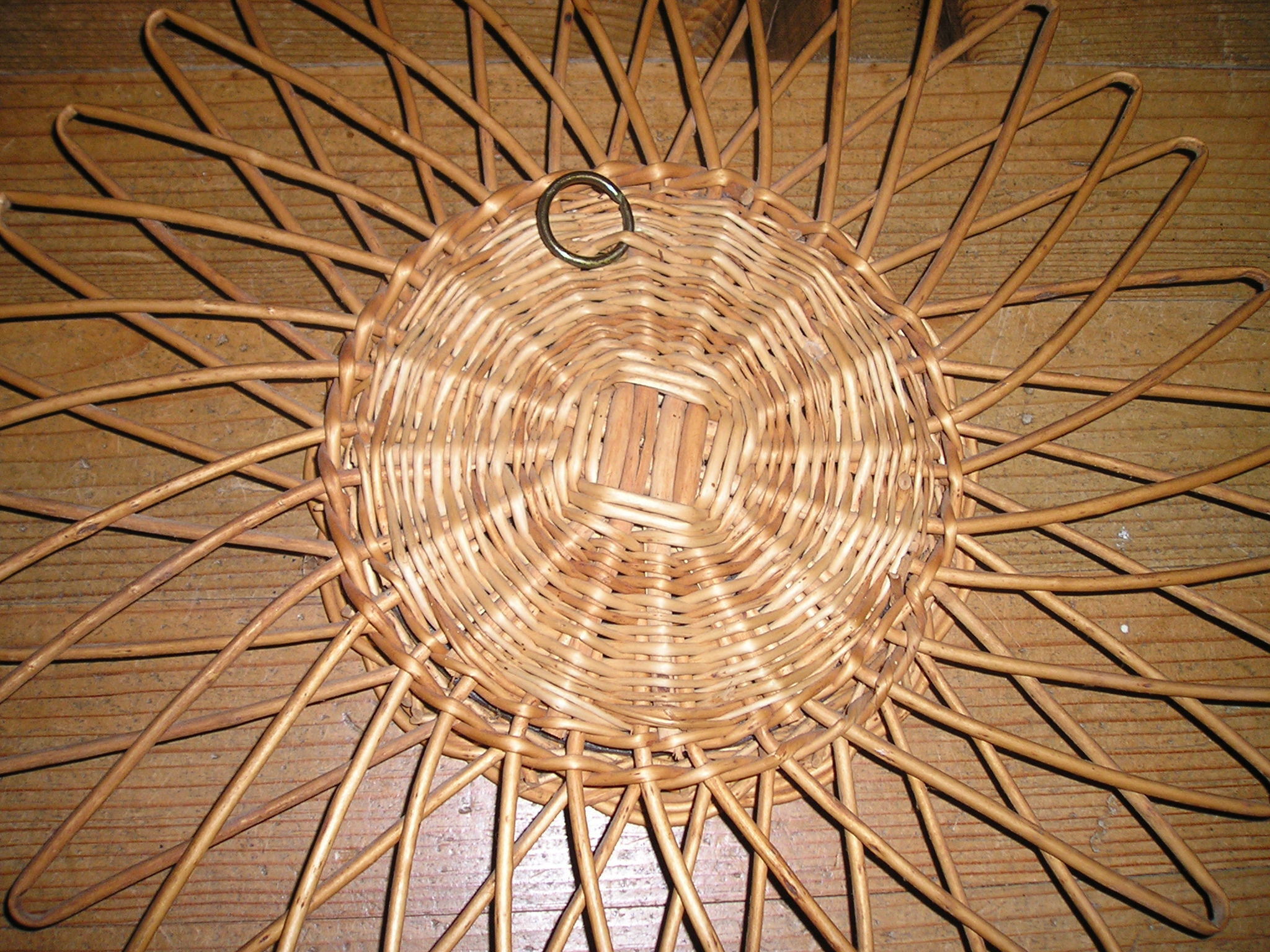 1970 wicker sun mirror
