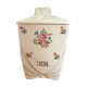 Pot « sucre » fleurs et dorure