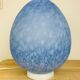 Domec egg lamp, blue speckled glass from Vianne, 70s