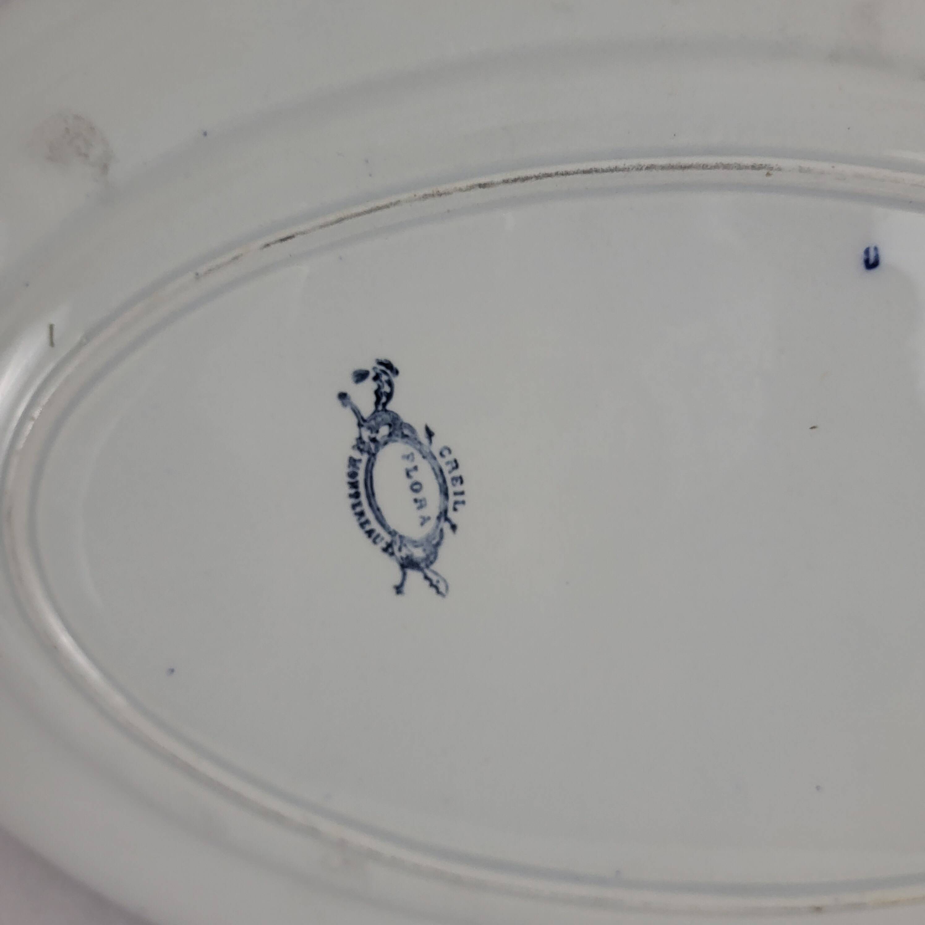 Creil & Montereau Flora Oval Dish
