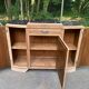 Art Deco sideboard renovated in solid walnut with black marble, 1930.