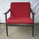 60's chair in Scandinavian-style teak and velvet