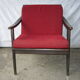 60's chair in Scandinavian-style teak and velvet