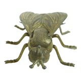 Vintage Copper Plated Fly Ashtray Figurine Italy Sixties