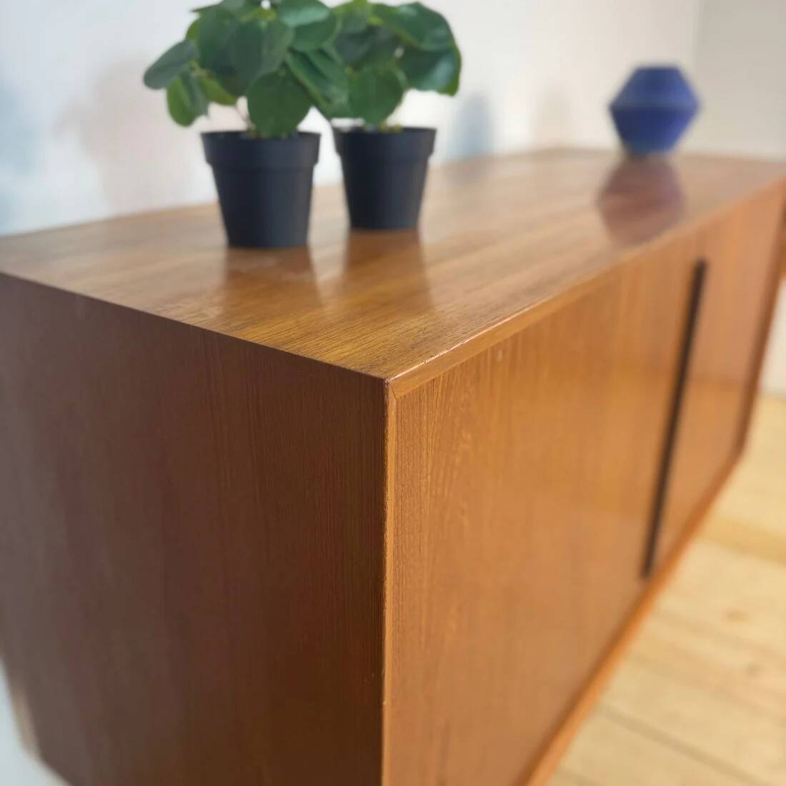 Kai Kristiansen teak sideboard with retractable doors – Denmark 1960s