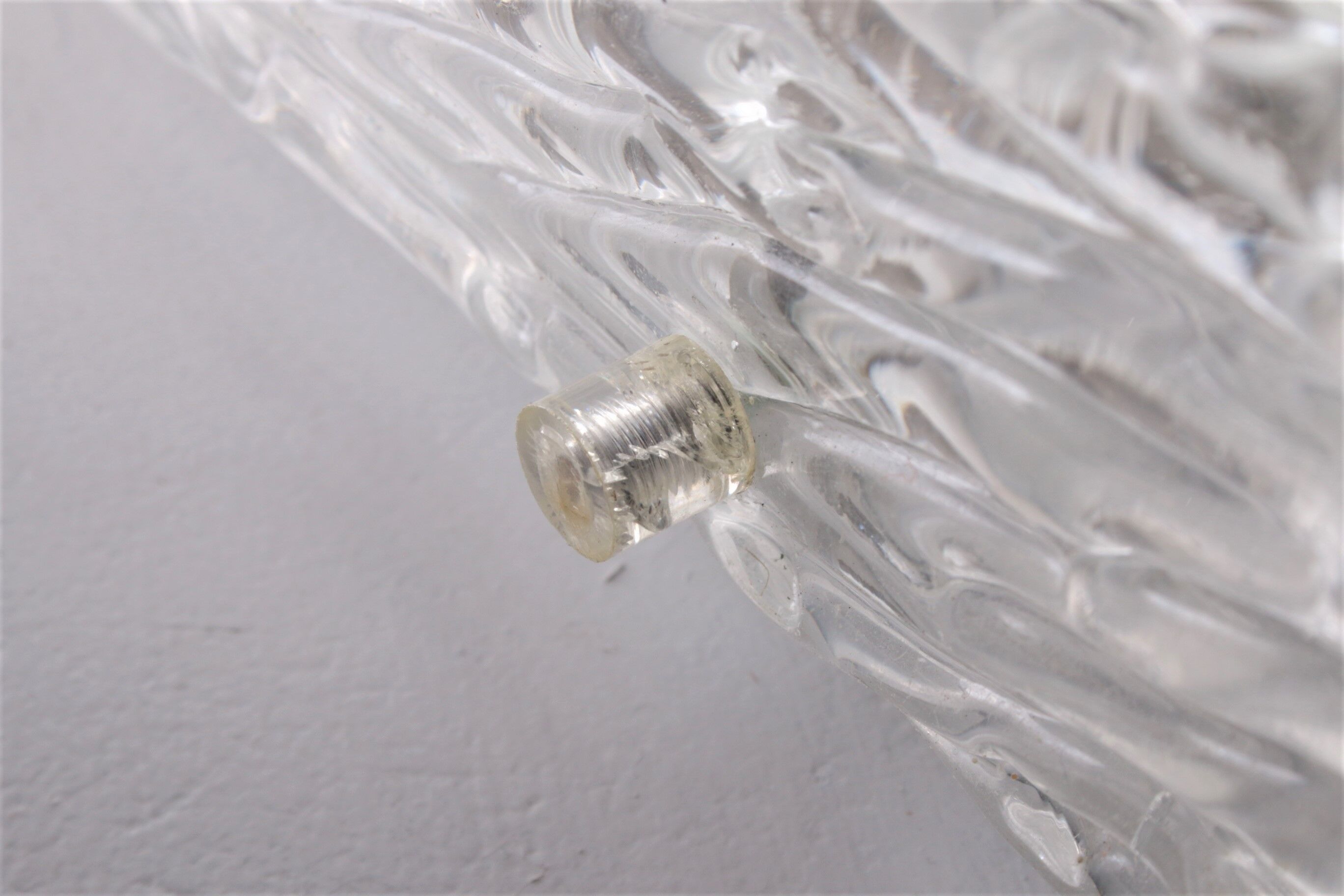 Elongated wall lamp by Kaiser Leuchten with bubble glass 1960s