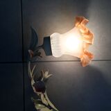 Sconce metal flowers shades pastels