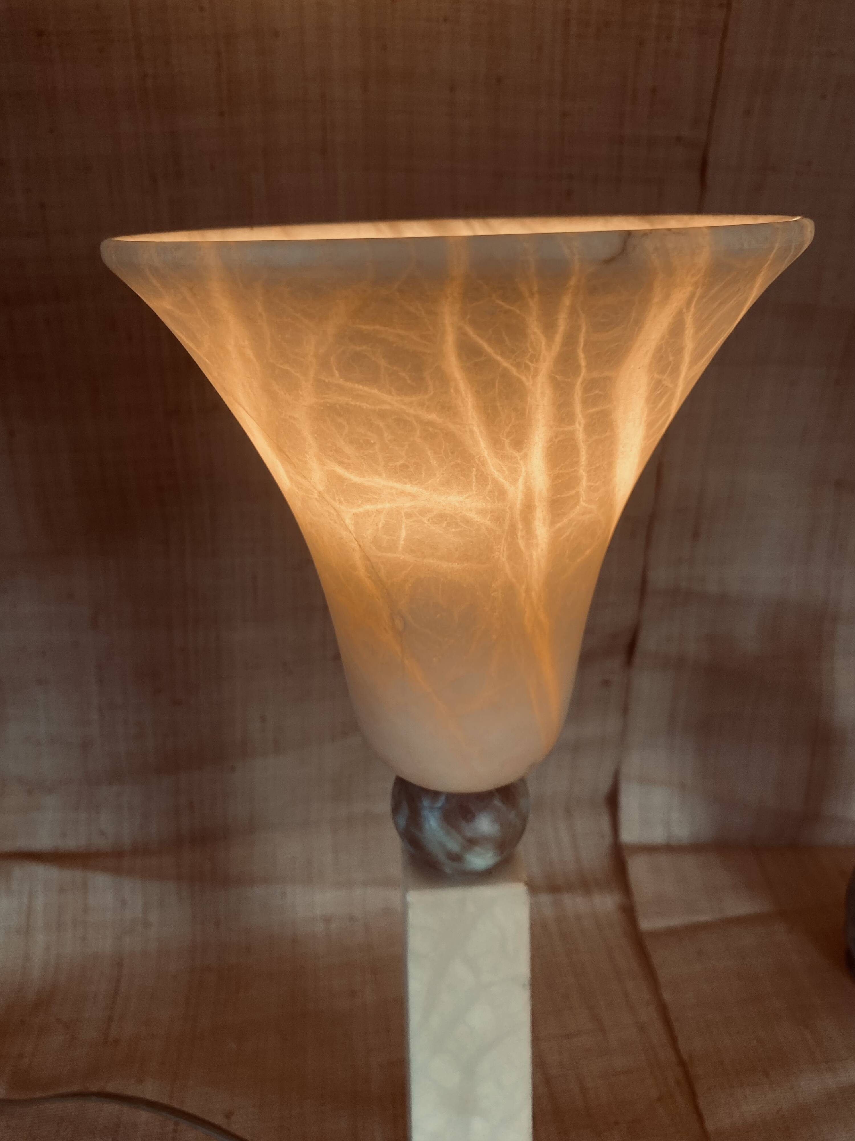 Alabaster lamp Pegasan, 1970s