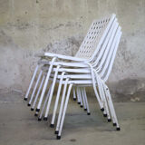 Set of five vintage patio chairs