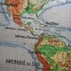 Vintage school map Lablache American Continent - USA