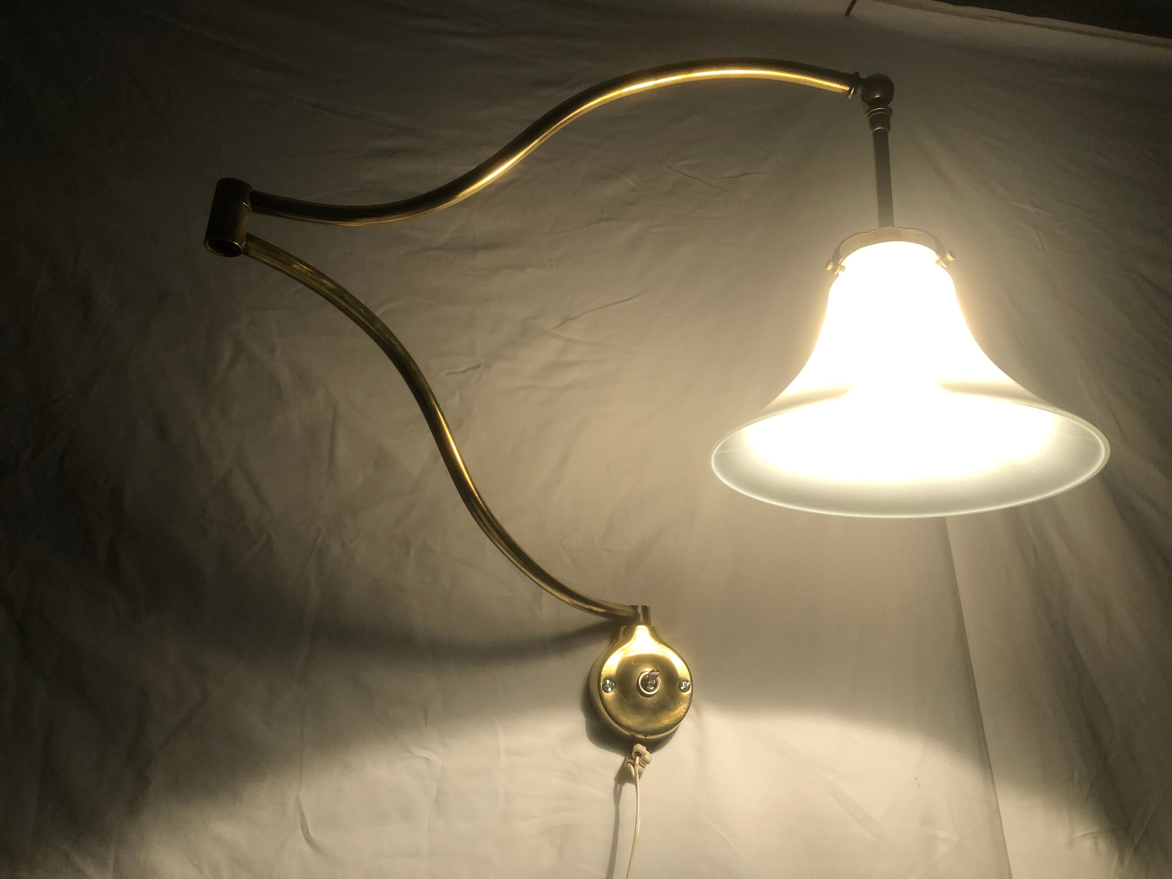 Articulated brass sconce 1950