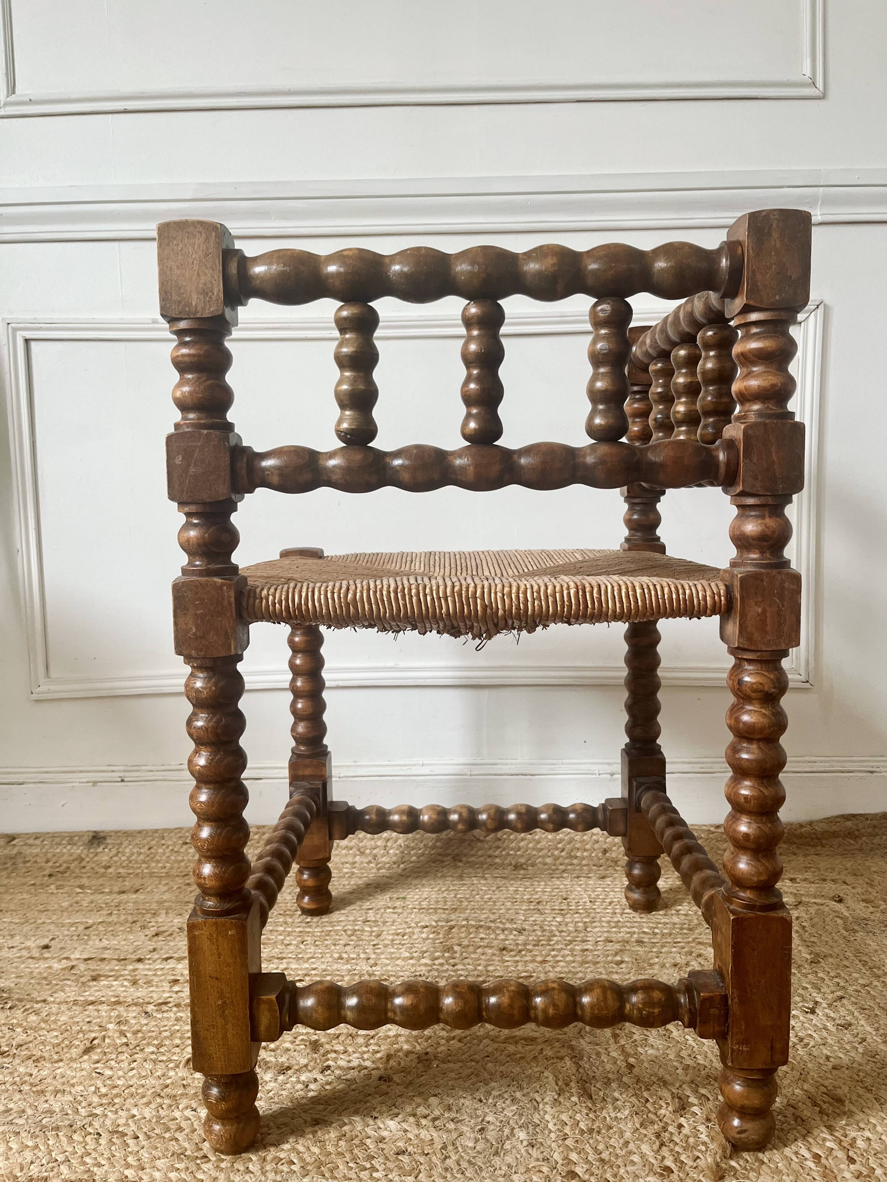 Fireplace bobbin chair