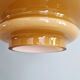 Scandinavian suspension light in mustard opaline, H-A Jakobsson, 1970.