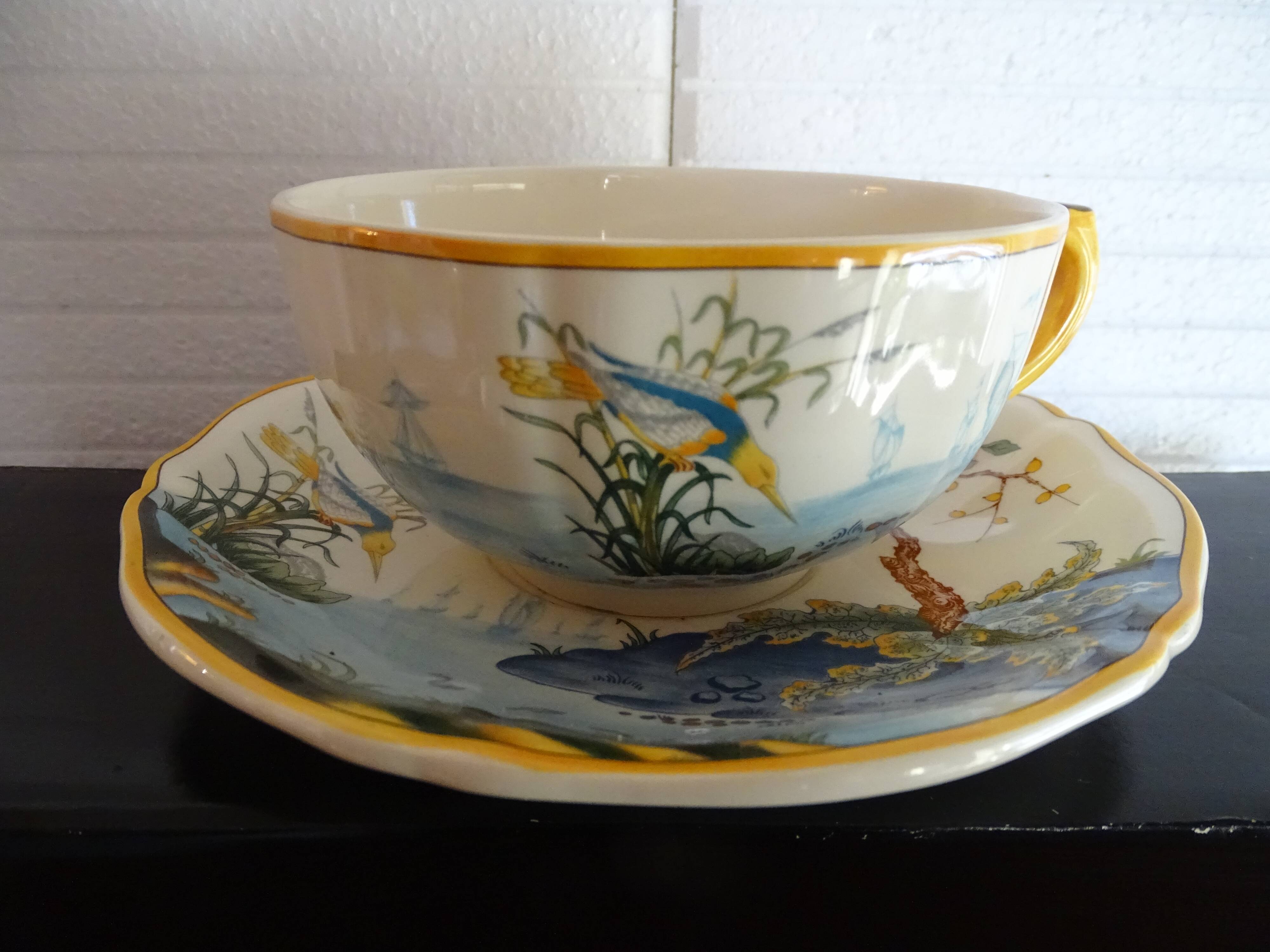 Earthenware lunch cups by Gien MAGELLAN - With box